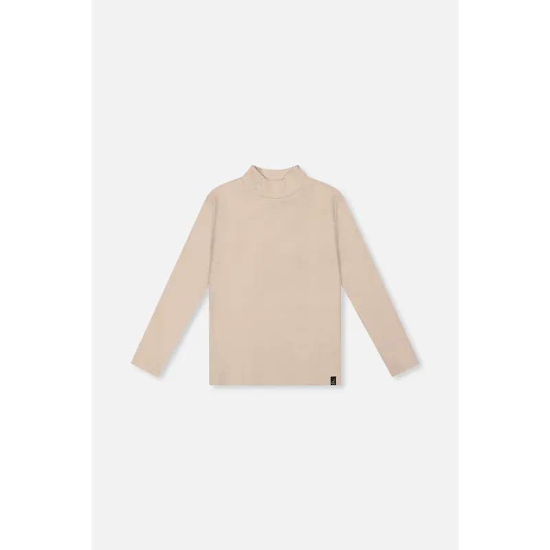 BEIGE MOCK NECK TOP LONG SLEEVE / J20YG71-01160