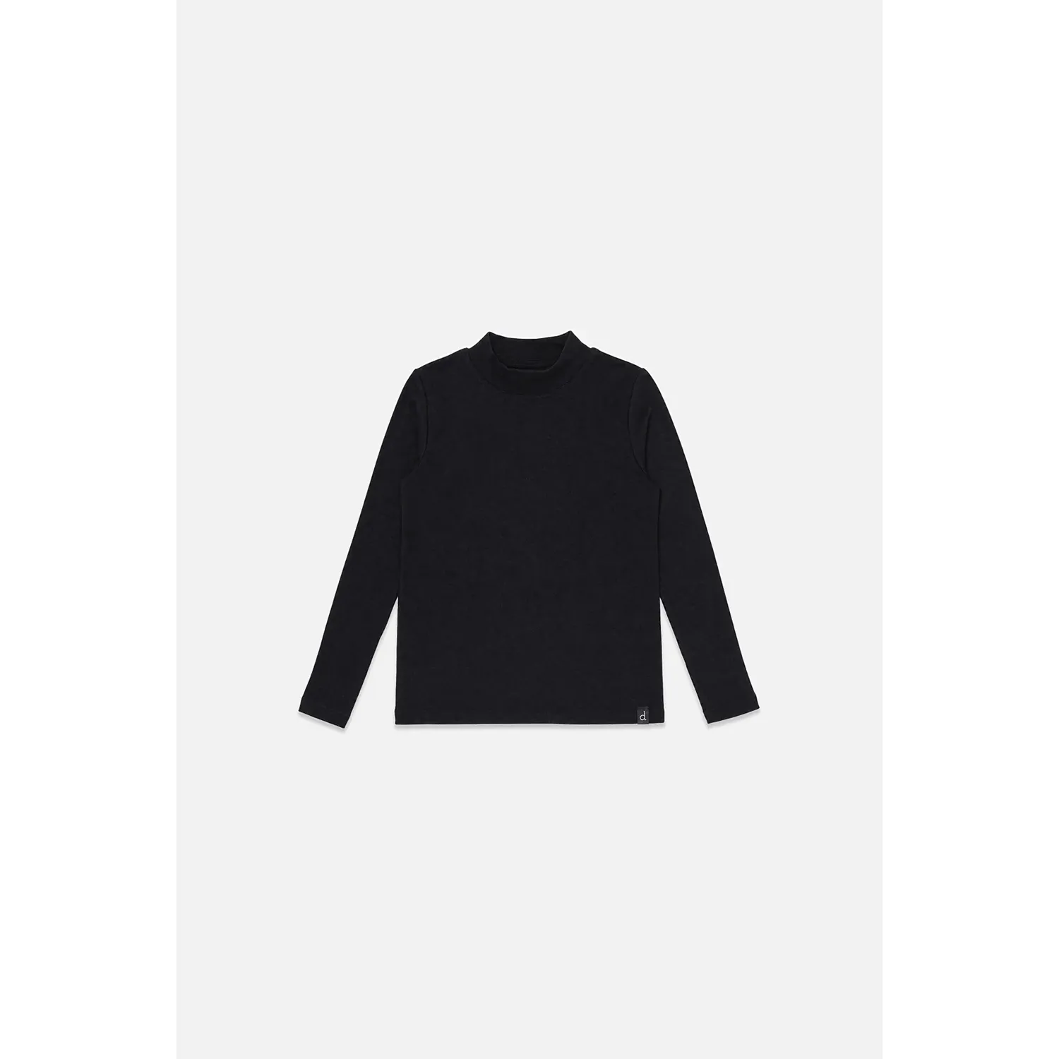 BLACK CREW NECK TOP LONG SLEEVE / J207G72-09990