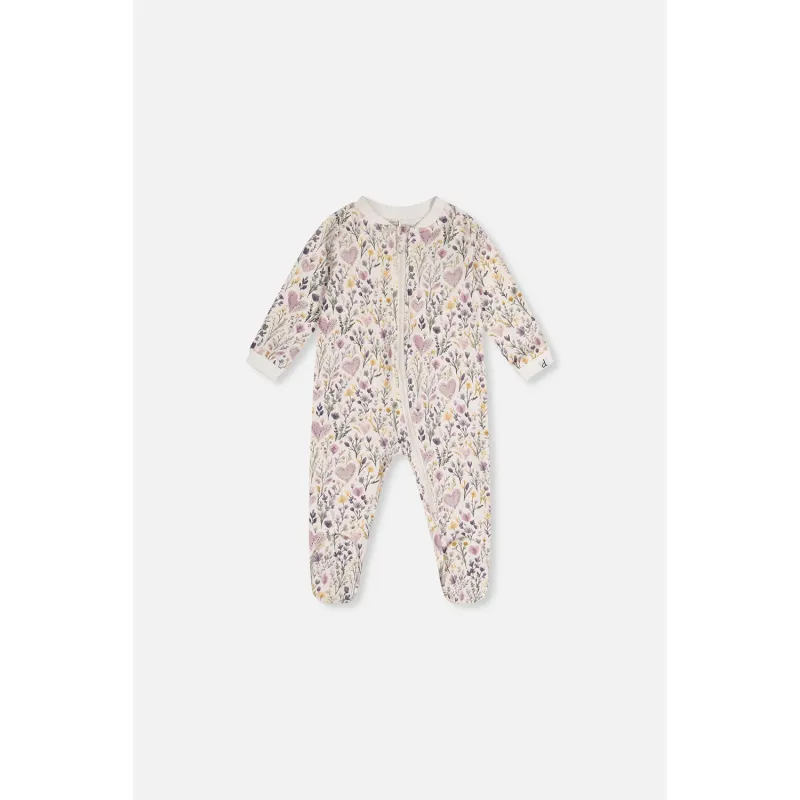 CREAM SLEEPER LILA FLOWER PRINT 2WAY ZIP CLOSURE / J20PA40-2J234