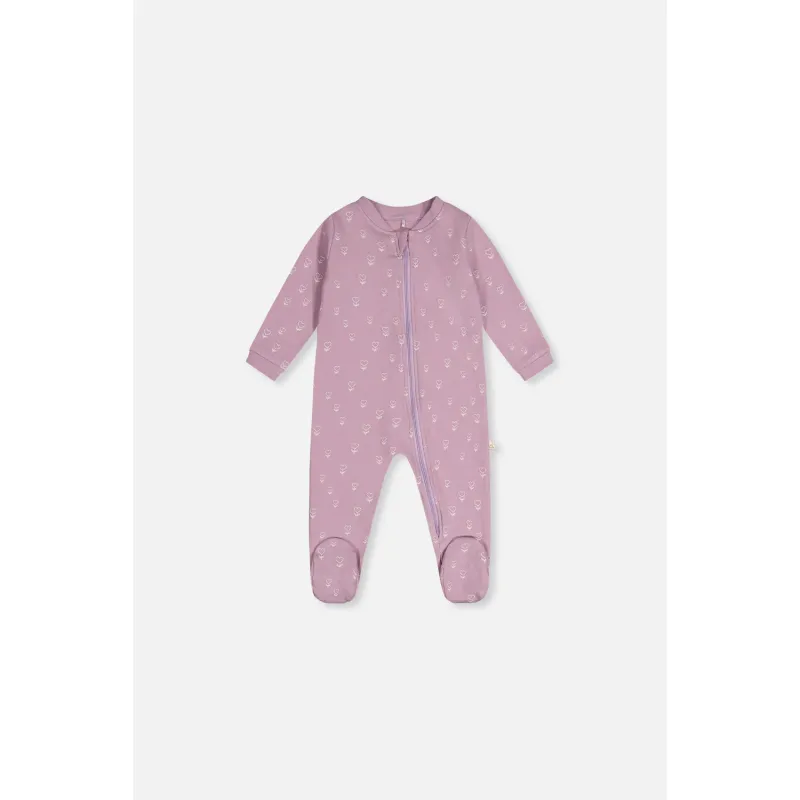 VIOLET SLEEPER HEAR FLOWER PRINT 2WAY ZIPPER CLOSURE / J20PA40/2J233