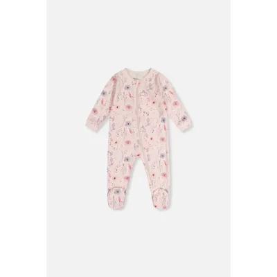 PINK SLEEPER FLOWER GARDEN PRINT 2WAY ZIP CLOSURE / J20PA40-2J235