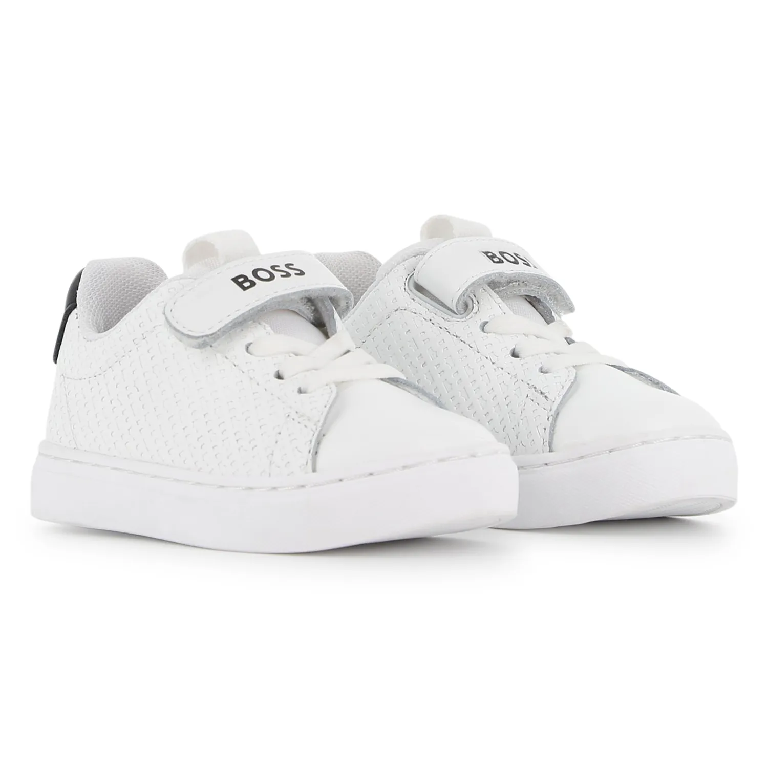 WHITE SHOEWAFFLE PRINT TRIM BLACK PATCH / J53540-10P