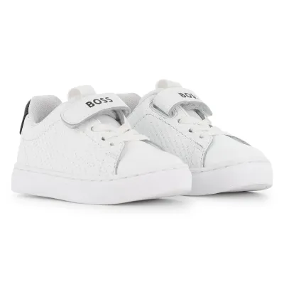WHITE SHOEWAFFLE PRINT TRIM BLACK PATCH / J53540-10P