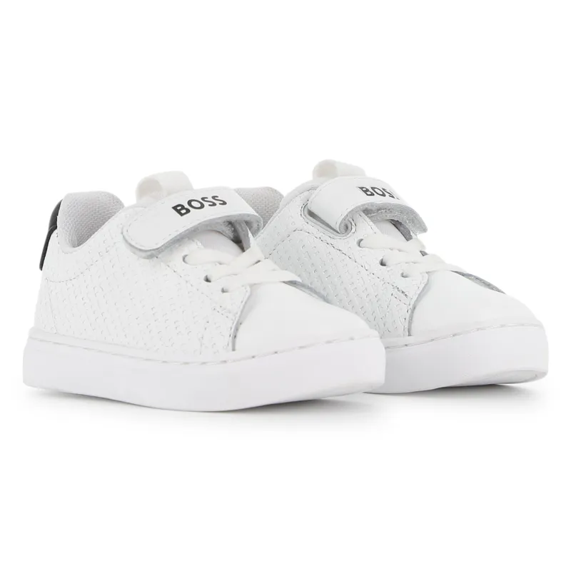 WHITE SHOEWAFFLE PRINT TRIM BLACK PATCH / J53540-10P