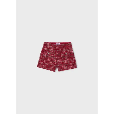 RED TWEED SHORTS / 4230-038