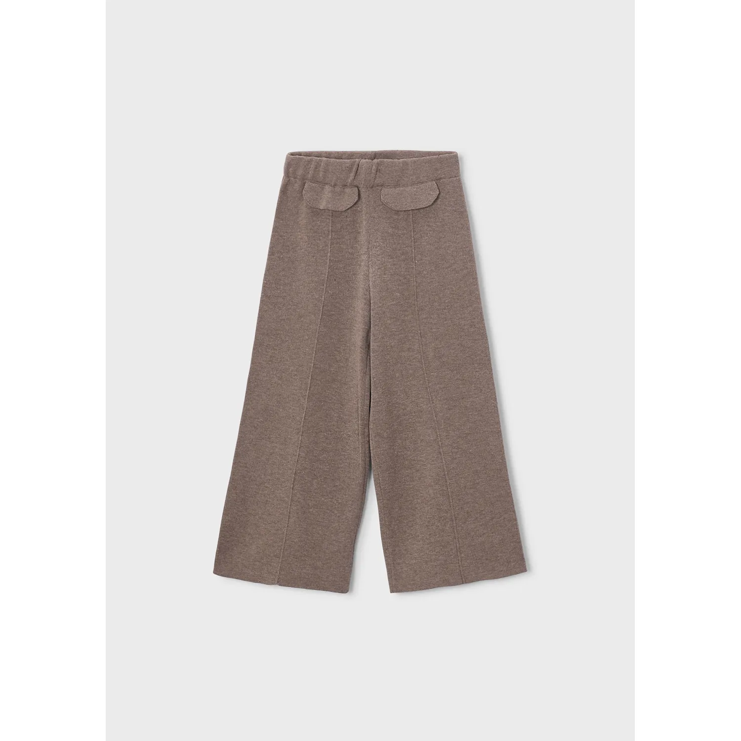 BROWN KNIT PANT WIDE LEG / 4525-075