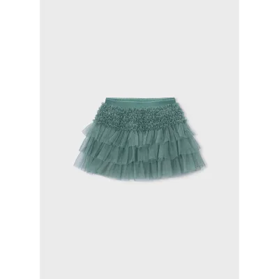 BAY GREEN TULLE SKIRT LAYERED / 4906-086