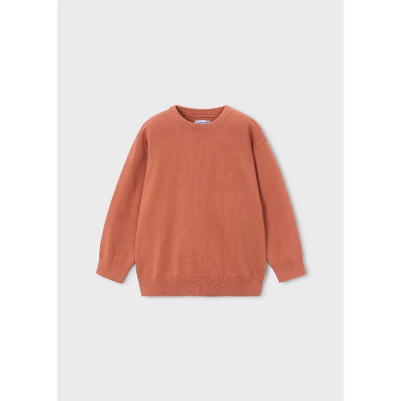 BRICK RED KNIT SWEATER LONG SLEEVE / 323-021