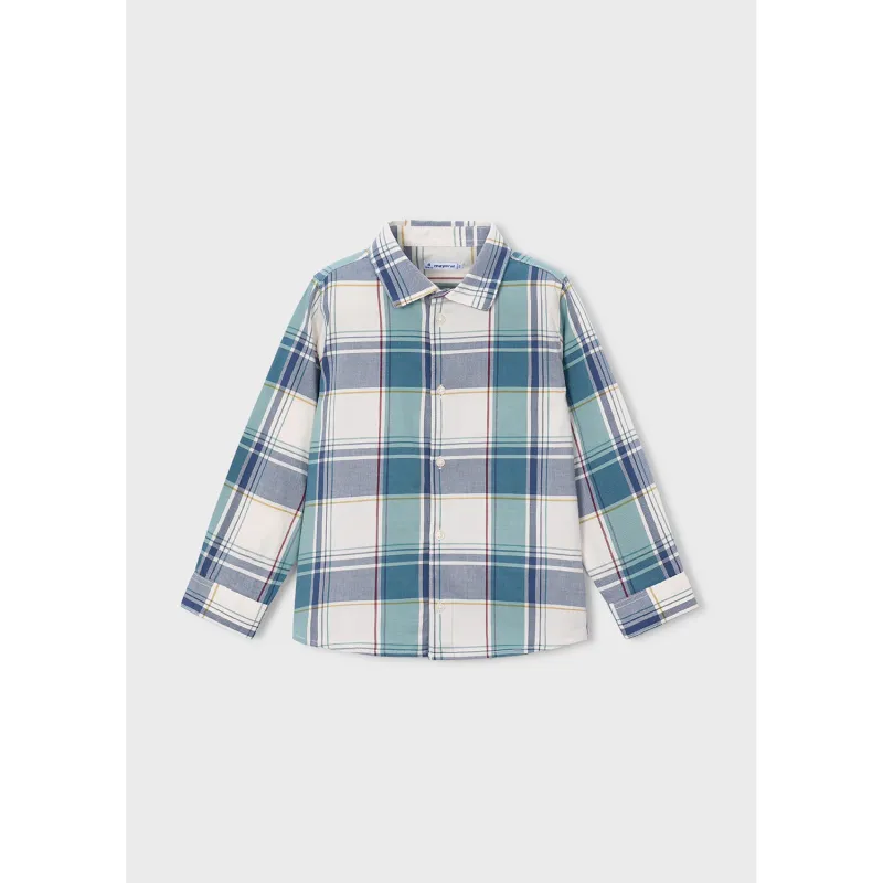 GREEN CHECK SHIRT LONG SLEEVE / 4102-076