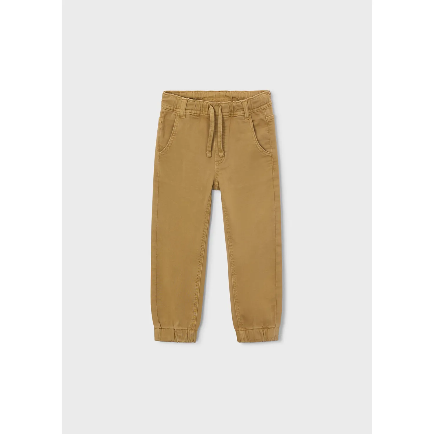 LIGHT BROWN CHINO JOGGER PANT ELASTIC CUFF / 4511-063