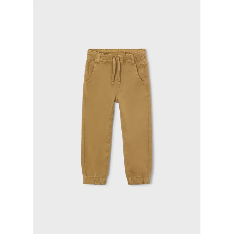 LIGHT BROWN CHINO JOGGER PANT ELASTIC CUFF / 4511-063