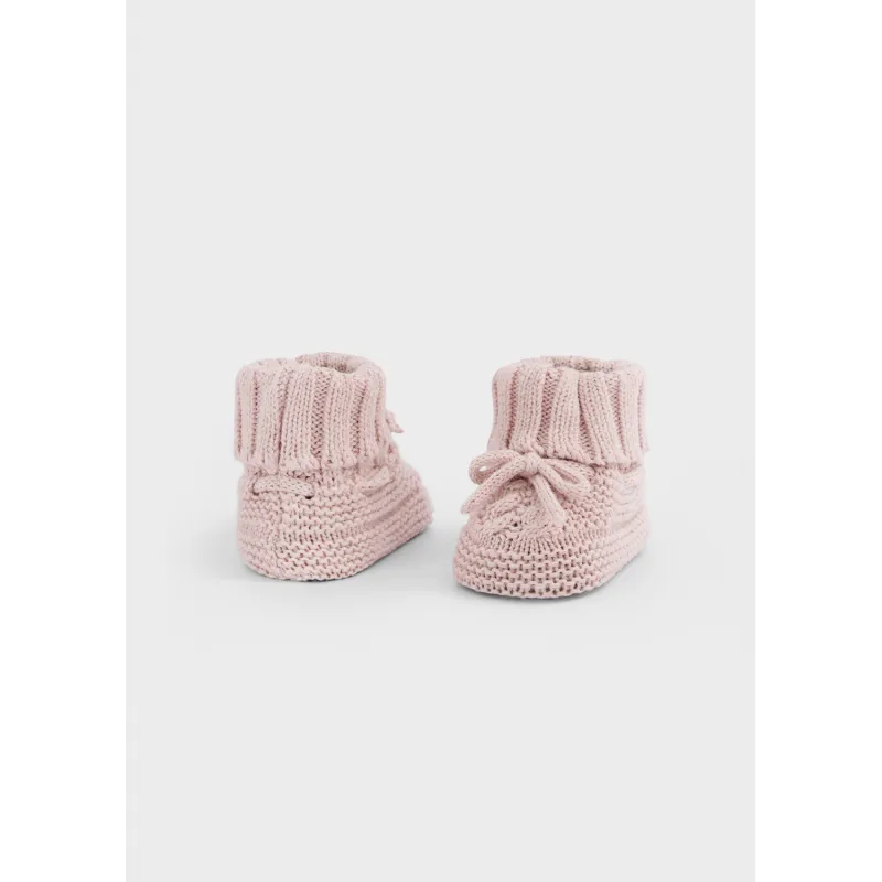 BABY ROSE KNIT BOOTIES / 9167-029