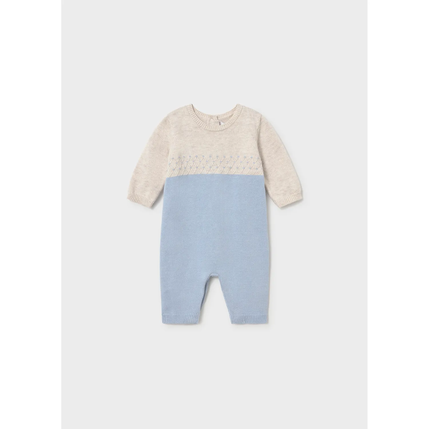 GREY & BLUE KNIT ROMPER / 2601-018