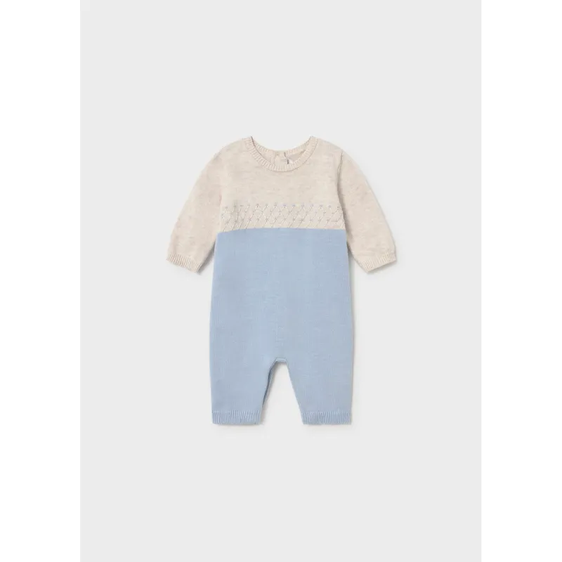 GREY & BLUE KNIT ROMPER / 2601-018