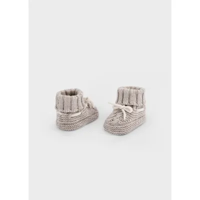MOCHA TAUPE KNIT BOOTIES / 9167-030