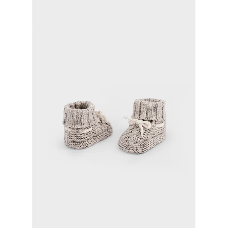MOCHA TAUPE KNIT BOOTIES / 9167-030