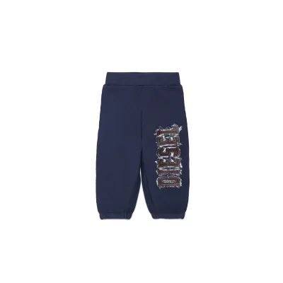 NAVY JOGGING PANT RED DIESEL LOGO / K00839-KBAT