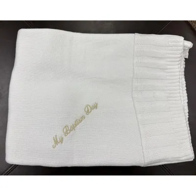 Z12104GBY / 900 WHITE MBD BLANKET GOLD WRITING