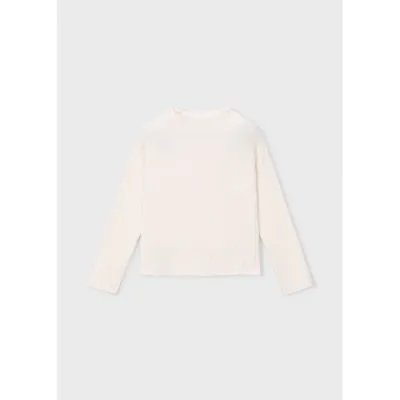 CREAM KNIT MOCKNECK SWETER RIBBED / 4026-071
