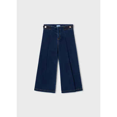 DARK BLUE DENIM JEAN WIDE LEG / 4523-061