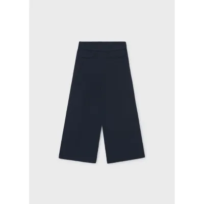 NAVY KNIT PANT WIDE LEG / 4525-077