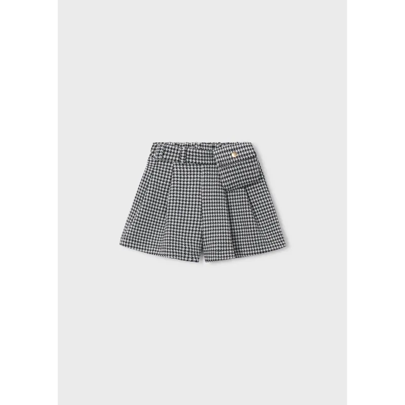 BLACK CHECK SKORT WITH POCKET PURSE / 4908-067