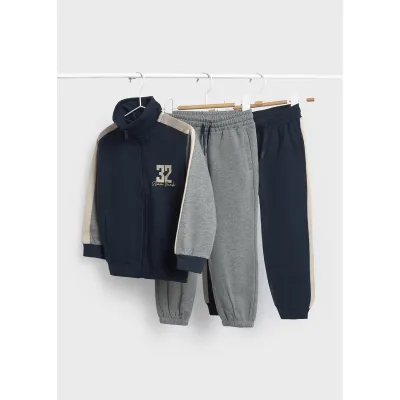 3PC NAVY & GREY COMBINED TRACKSUIT / 4805-012