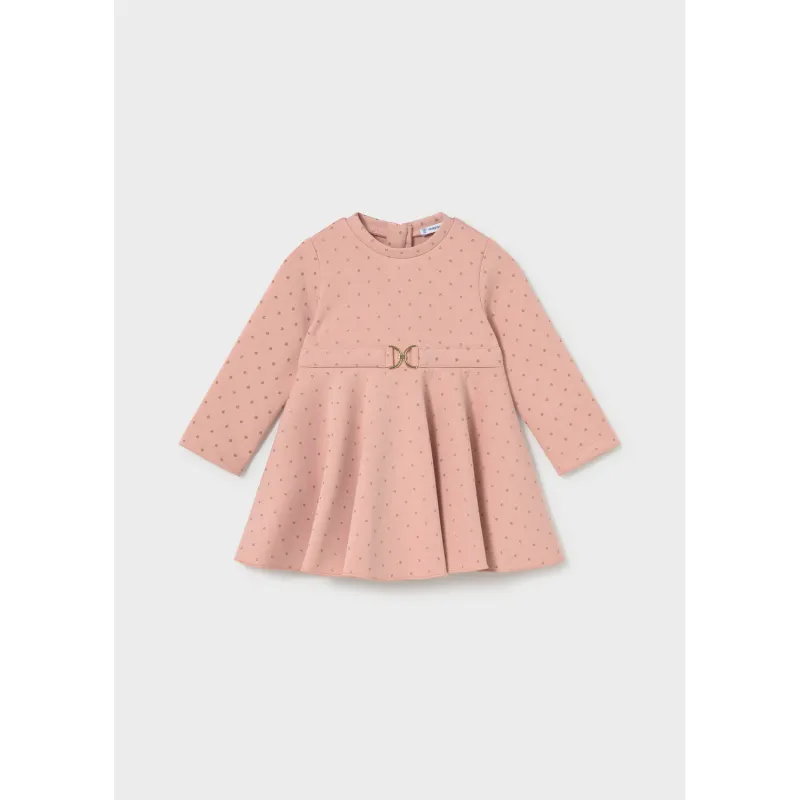 PETAL PINK NEOPRENE DRESS FLARE / 2947-034