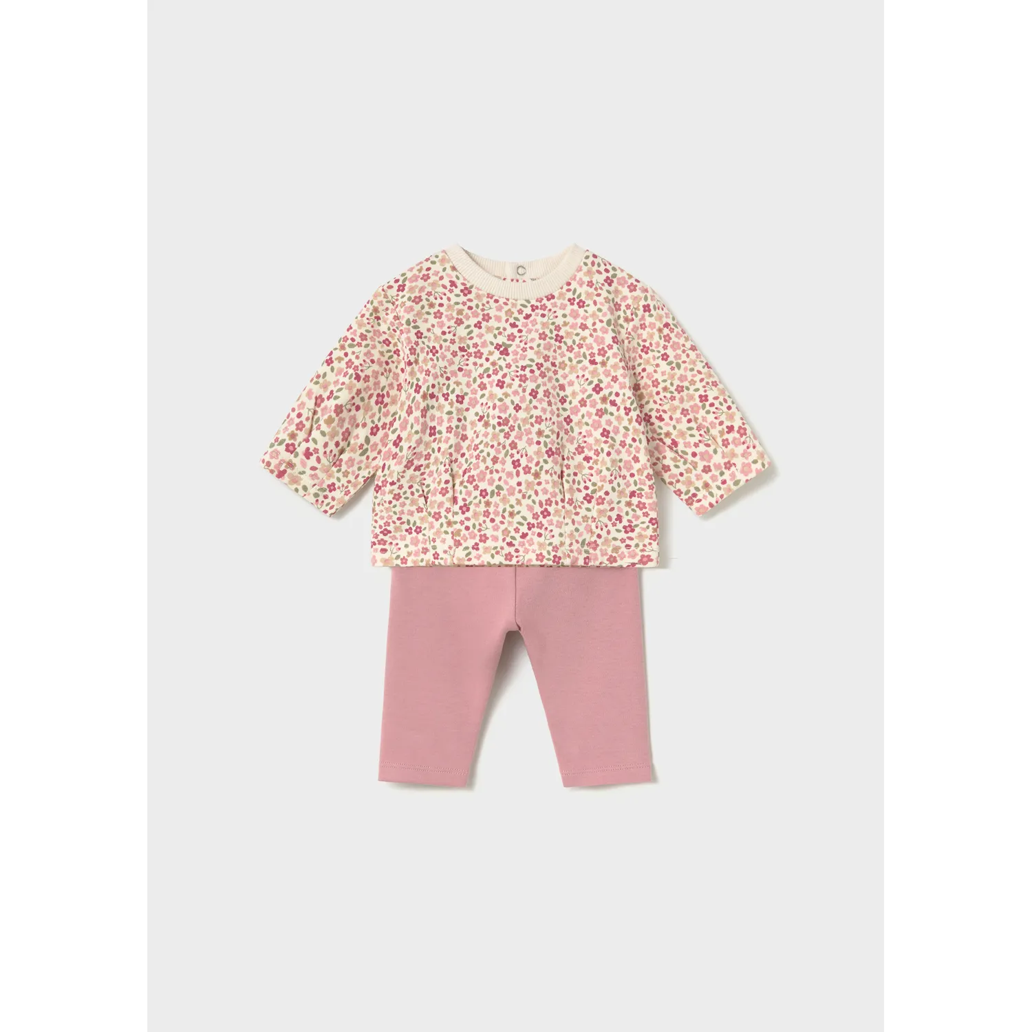 2PC PINK FLORAL TOP & PINK LEGGING / 2759-090A