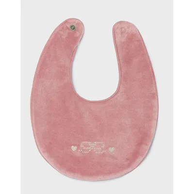 PINK VELVET BIB REVERISBLE / 9138-059
