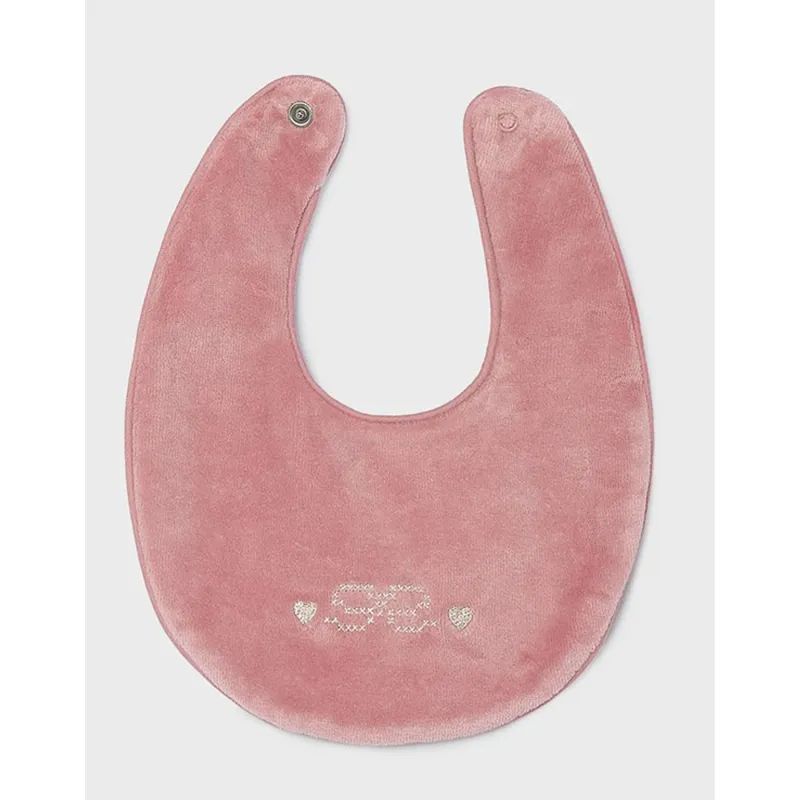 PINK VELVET BIB REVERISBLE / 9138-059