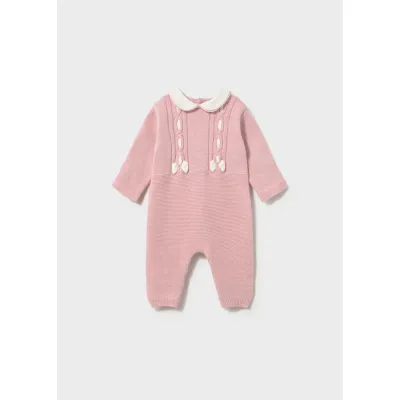 ROSE KNIT ROMPER WHITE COLLAR / 2605-035