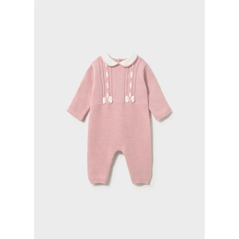 ROSE KNIT ROMPER WHITE COLLAR / 2605-035