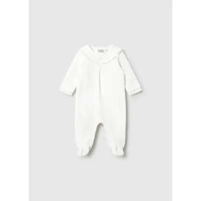 WHITE VELOUR SLEEPER SIDECLOSURE CLOUD PRINT / 2749-068