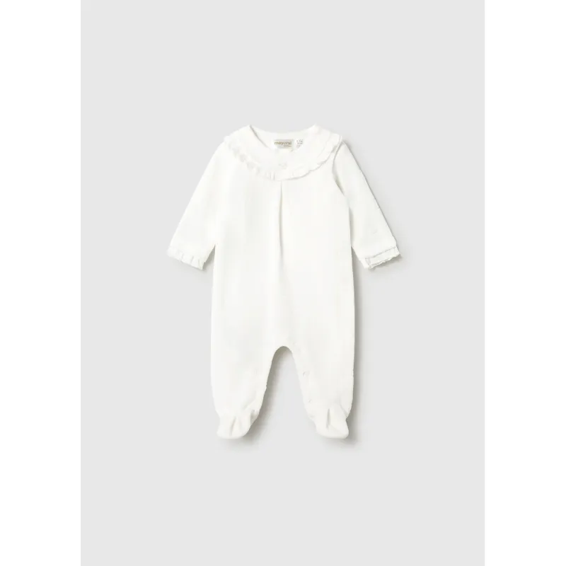 WHITE VELOUR SLEEPER SIDECLOSURE CLOUD PRINT / 2749-068