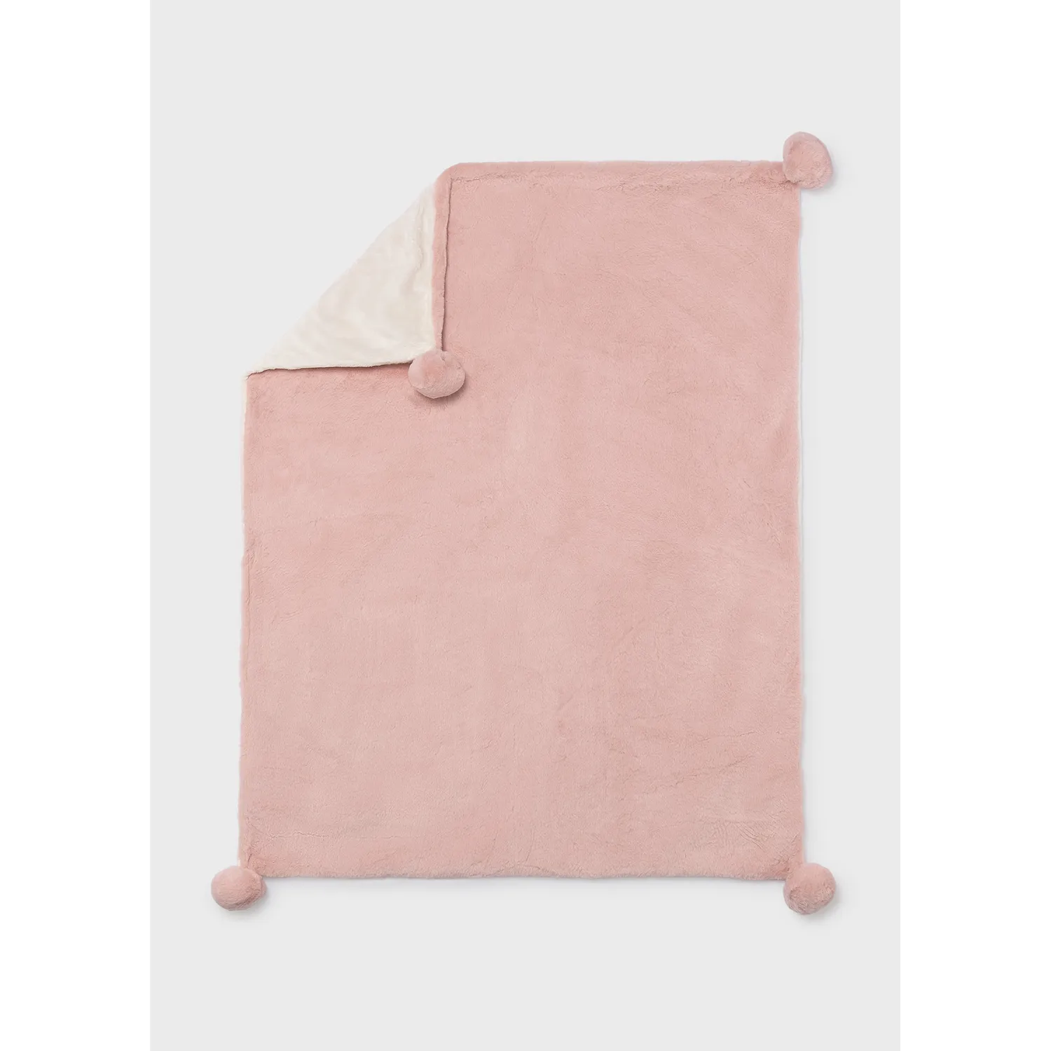 ROSE PINK FUR BLANKET CREAM LINING / 9143-075