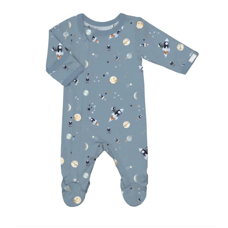 GREY SLEEPER SPACESHIP PRINT 2WAY SIDE CLOSURE ZIPPER / PZM6103-841