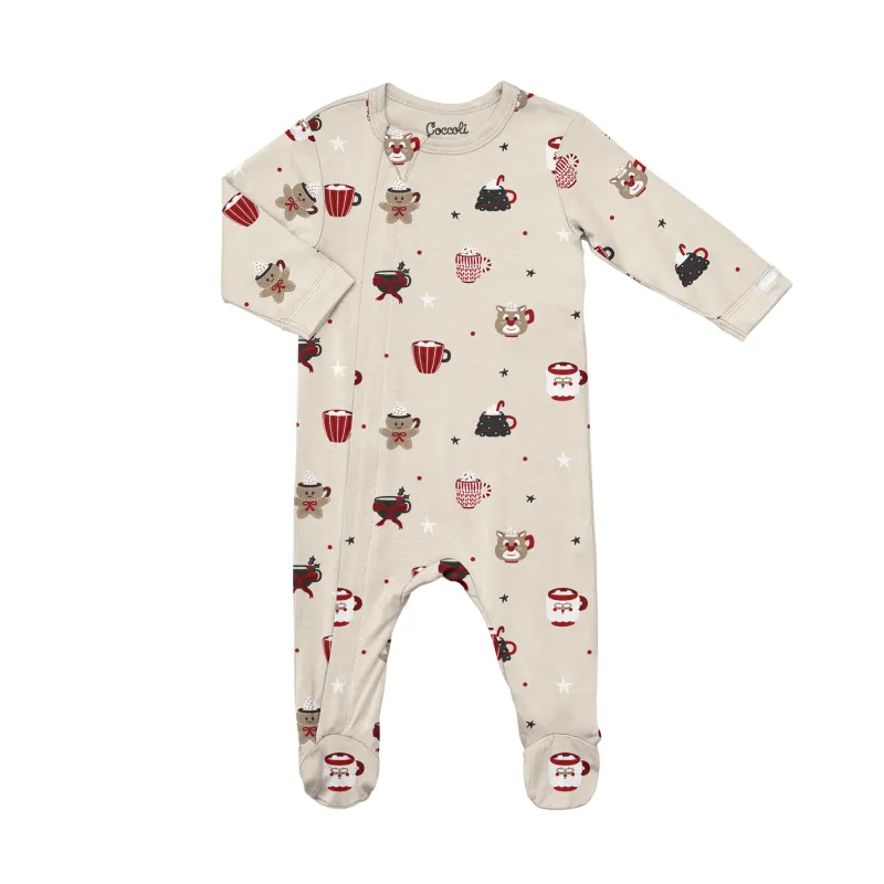 BEIGE SLEEPER TEA & COOKIES PRINT / PZM6135-215