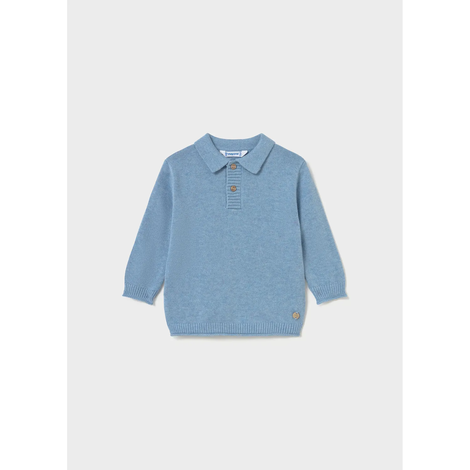 BLUE KNIT POLO SWEATER / 2376-065
