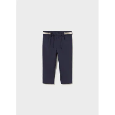 NAVY SMART COMFORT PANT CREAM & TAN TRIM / 2550-097