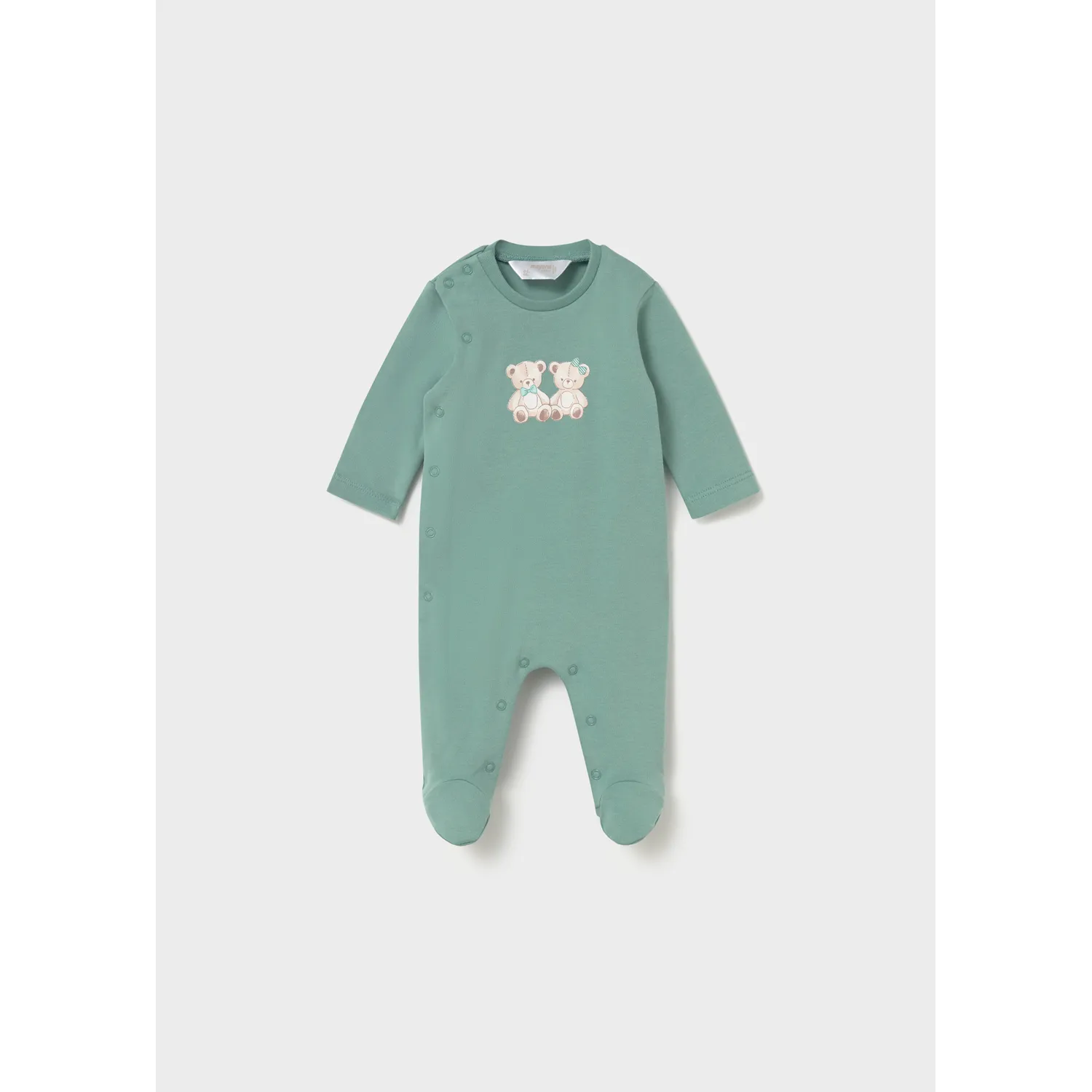 GREEN SLEEPER TEDDY BEAR PRINT SIDECLOSURE / 2767-088A