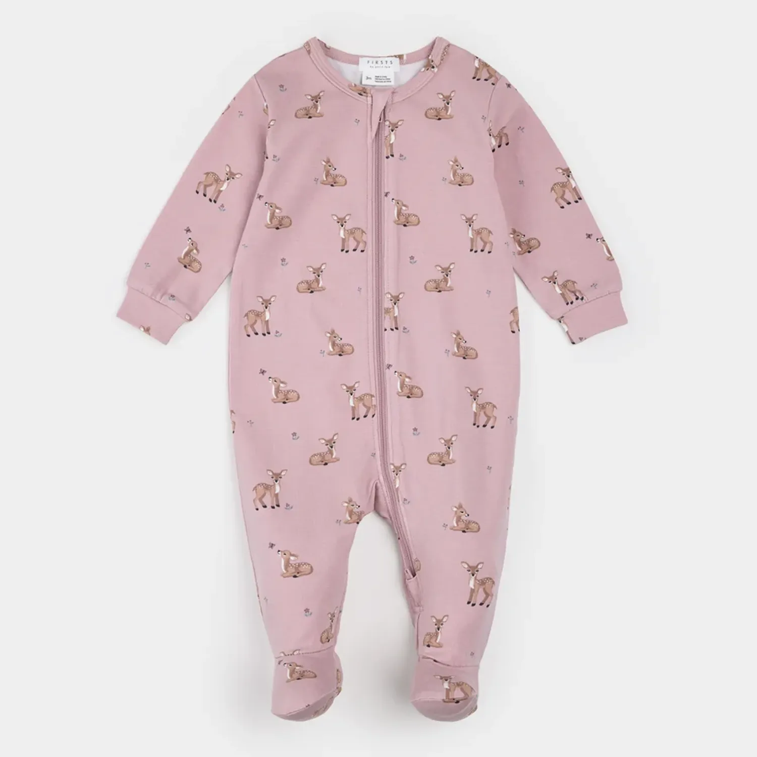 LIGHT PURPLE SLEEPER DEER PRINT 2WAY ZIPPER / 26FGL35P11/B-LPL
