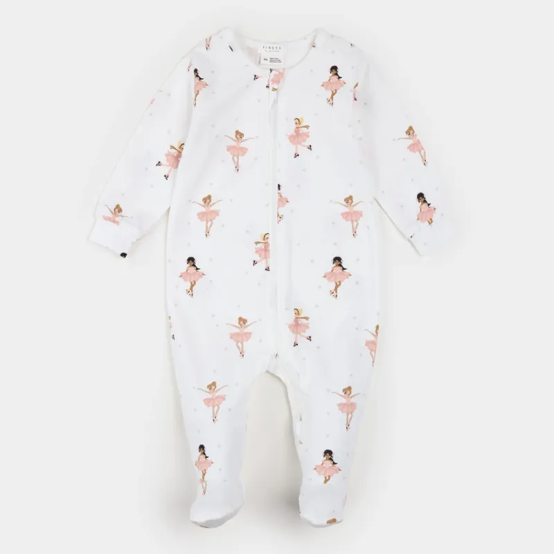 OWH OFF WHITE SLEEPER PINK BALLERINA PRINT / 26FGL37P16/B