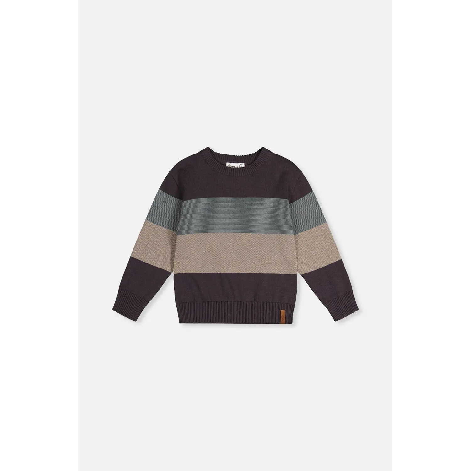 BLACK COLORBLOCK KNIT SWEATER / J20OBT30-09990