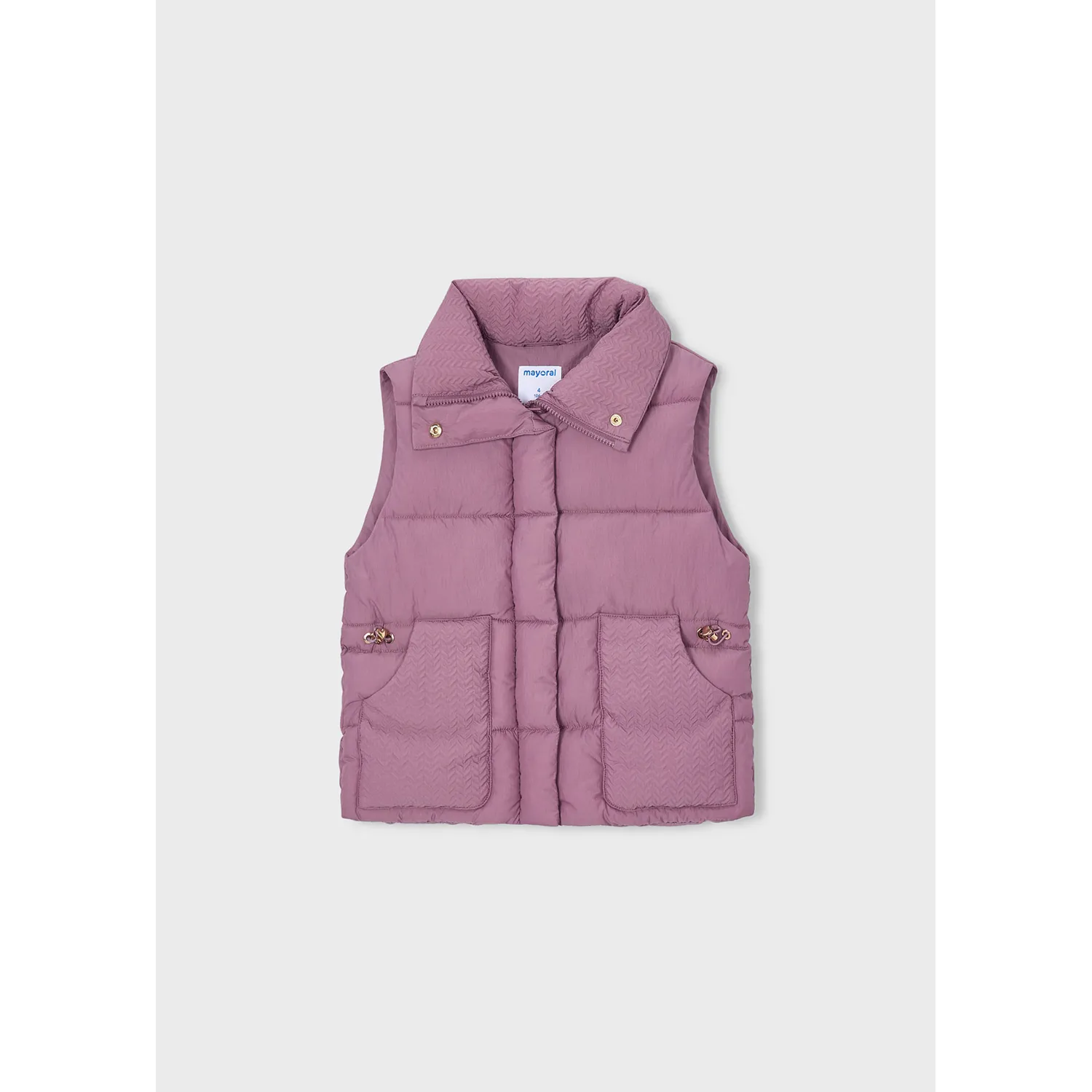 VIOLET PADDED VEST HIGH NECK 2 POCKETS / 4327-057