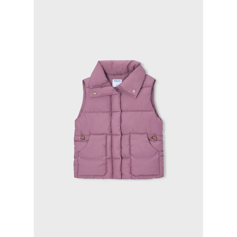 VIOLET PADDED VEST HIGH NECK 2 POCKETS / 4327-057