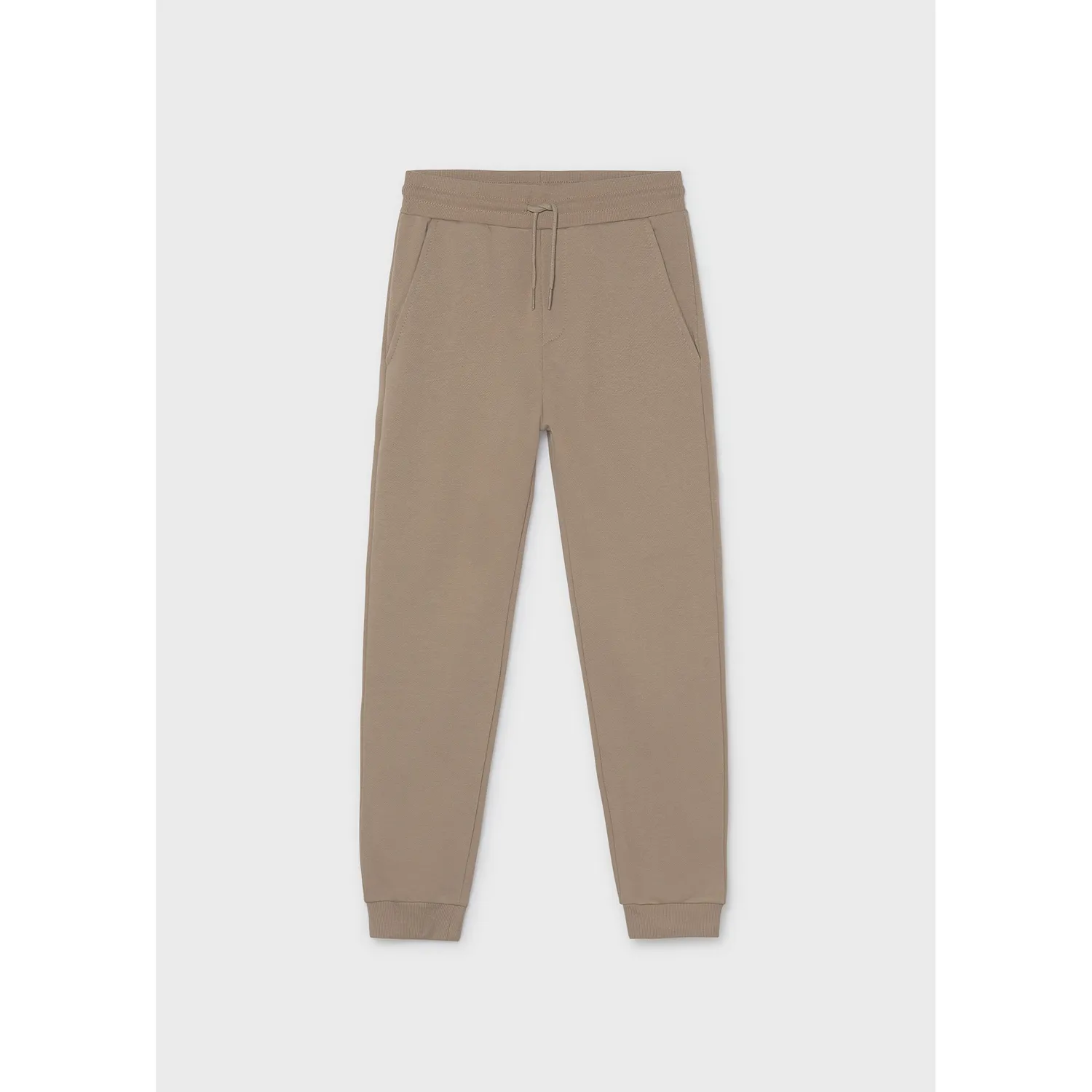 TAUPE CUFFED FLEECE PANT WITH POCKET / 705-044