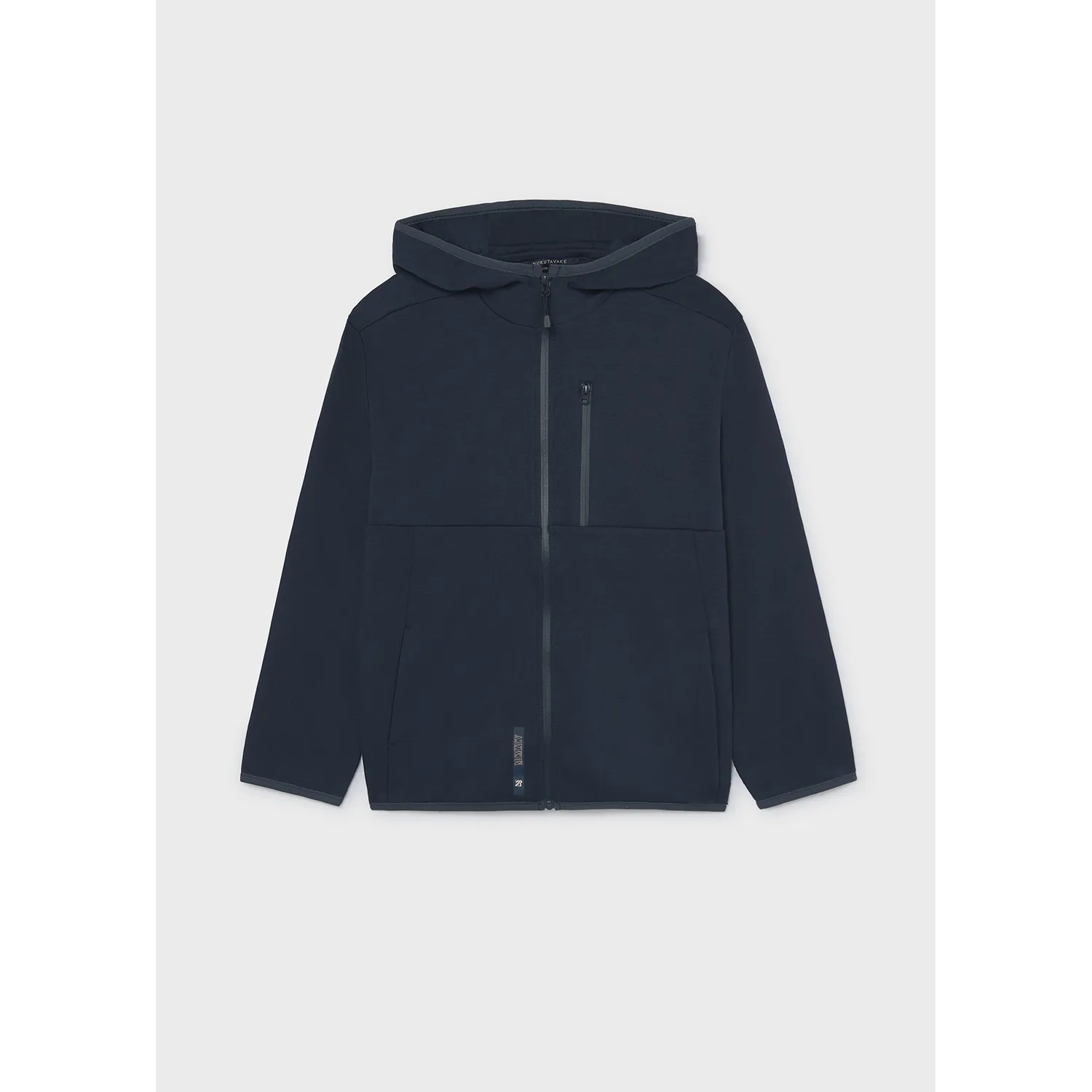 NAVY HOODED SWEAT TOP ZIP CLOSURE / 7417-076