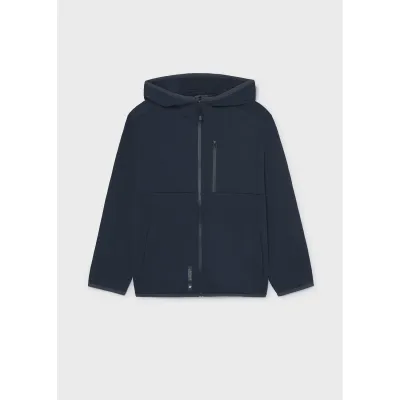 NAVY HOODED SWEAT TOP ZIP CLOSURE / 7417-076