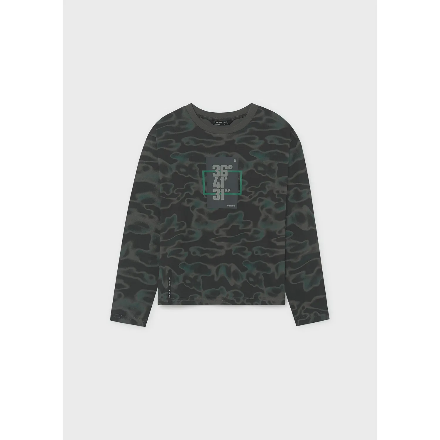 COAL BLACK PRINT TSHIRT GREY NUMBERS / 7044-036